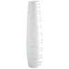 Cyan White Matte Stripe Vase - Medium Accessories