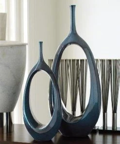 Global Views Open Oval Ring Vase Celestial - Small What's New