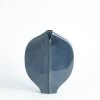 Global Views Center Ridge Vase Medium- Blue Accessories
