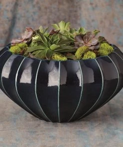 Global Views Accessories Fluted Bowl - Ink