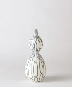 Global Views Double Blue Bulb Vase - Small Accessories