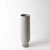 Global Views Silver Banded Vase Grey- Medium
