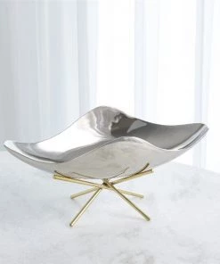 Global Views Accessories Thistle Decorative Bowl W/ Brass Stand