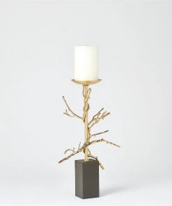 Global Views Accessories Twig Brass Candleholders - Large 5 Global Views Accessories Twig Brass Candleholders - Large