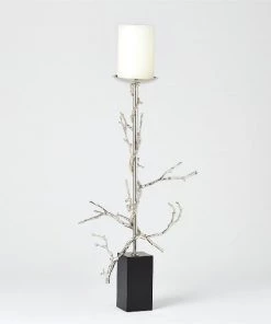 Global Views Twig Nickel Candleholders - Small