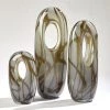Global Views What's New Swirl Vase Amber/Grey- Large