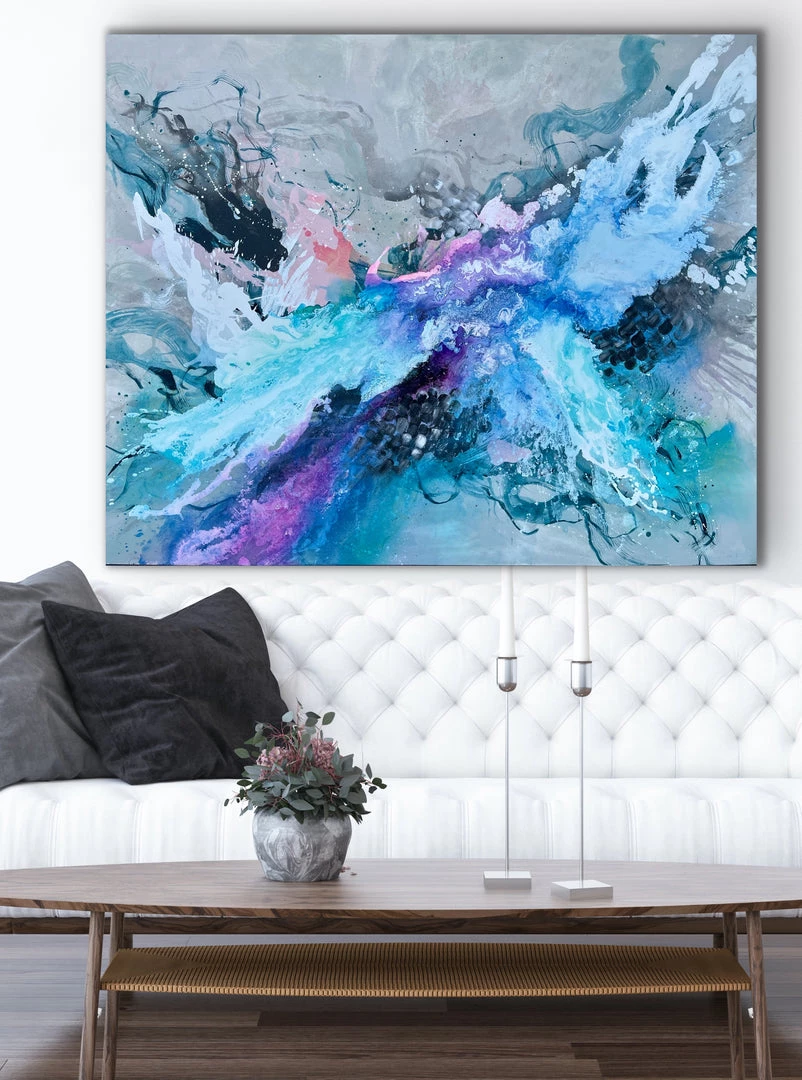 Jessica M Chaix Black Wings - 48"W X 60”H Original Art 1 Jessica M Chaix Black Wings - 48"W X 60”H Original Art