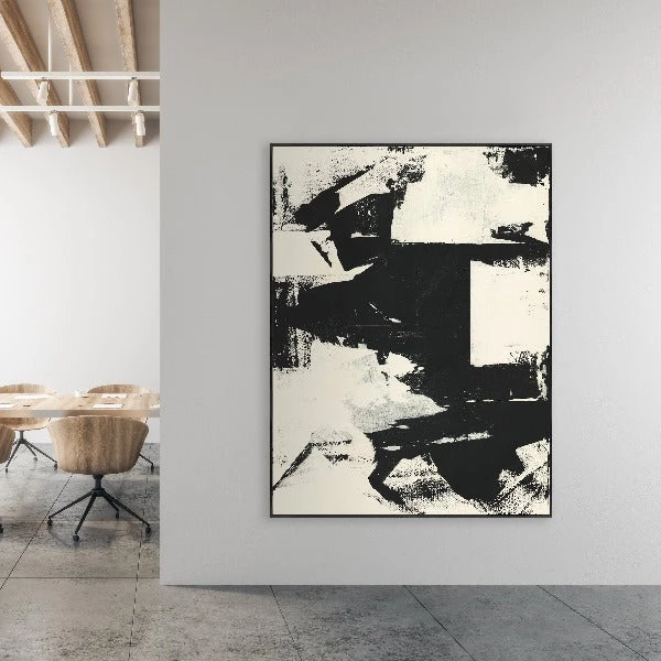 LeftBank Art Dark Patches - Natural Canvas Art Abstract Art 2 LeftBank Art Dark Patches - Natural Canvas Art Abstract Art