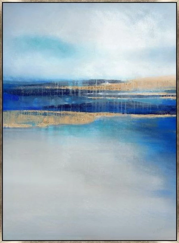 LeftBank Art Oceanside Blues I - Linen Abstract Art 1 LeftBank Art Oceanside Blues I - Linen Abstract Art