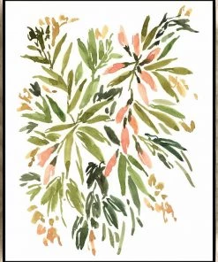 LeftBank Art Peach With Green I Abstract Art