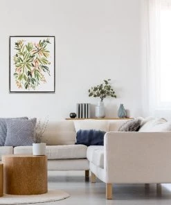 LeftBank Art Peach With Green I Abstract Art