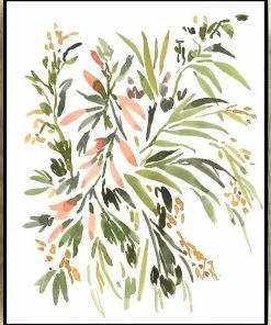 LeftBank Art Abstract Art Peach With Green II