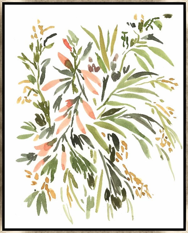 LeftBank Art Abstract Art Peach With Green II 1 LeftBank Art Abstract Art Peach With Green II