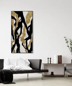 LeftBank Art Abstract Art Solid Stream I (Without Glitter) - Hand-Painting