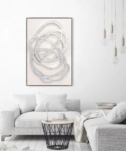 LeftBank Art Silver Mobius - Hand-Painted Dimensional Art Abstract Art