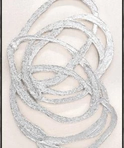 LeftBank Art Silver Mobius - Hand-Painted Dimensional Art Abstract Art