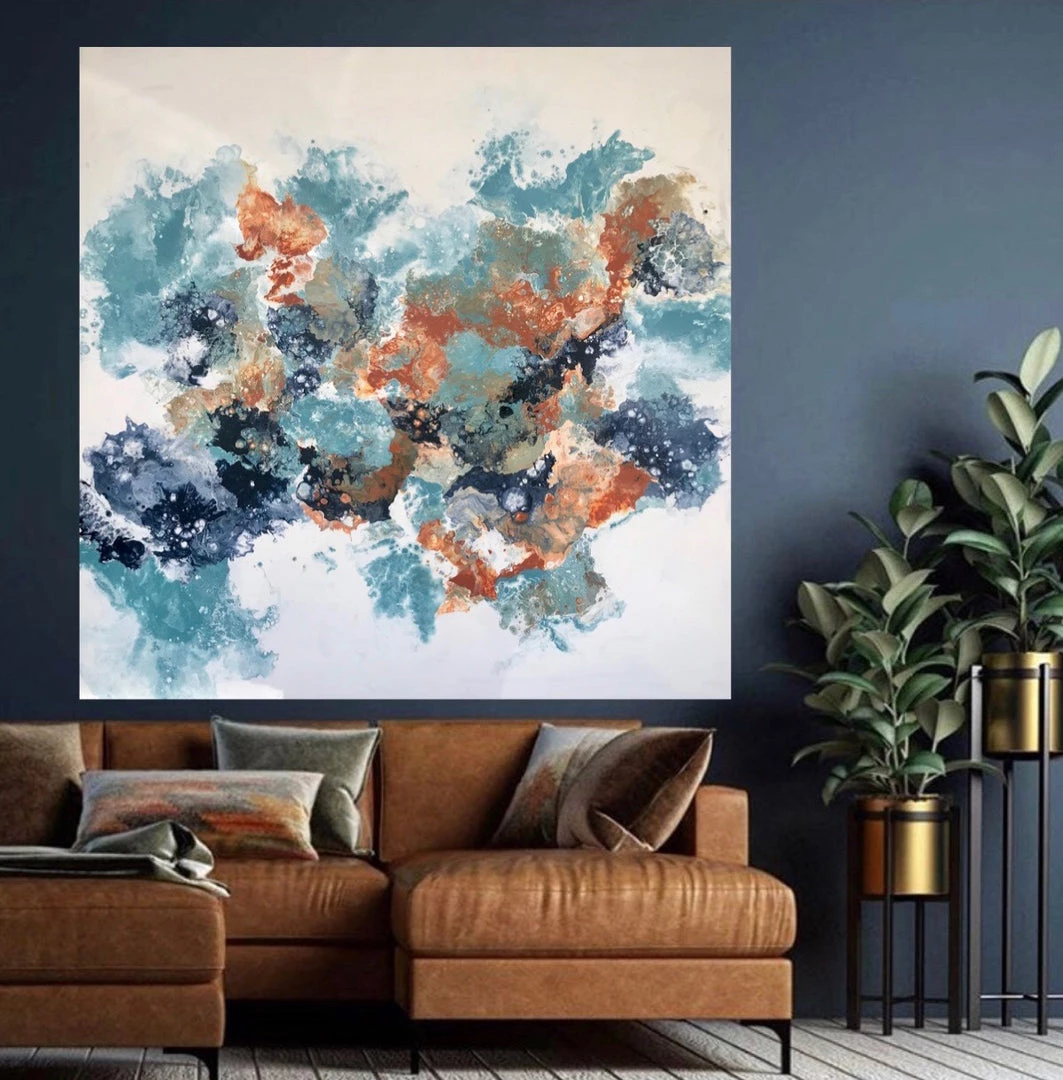 Jessica M Chaix Field Of Flowers - 48” X 48” 1 Jessica M Chaix Field Of Flowers - 48” X 48”