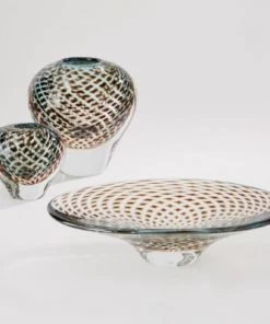 Global Views Organic Layer Bowl - Aqua/Brown Accessories