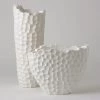 Global Views Accessories Random Grid Vase - White Tall