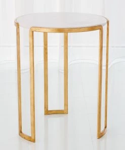 Global Views Channel Accent Table -Gold Leaf