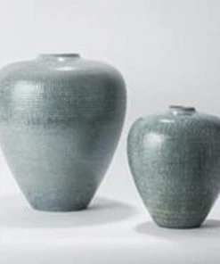 Global Views Accessories Bulbous Silver Blue Vase - Large