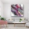 Jessica M Chaix Magenta Jellyfish - 48” X 48”