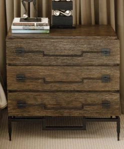 Global Views Small Furnishings 3 Drawer Wide Chest Dark Brushed Mango