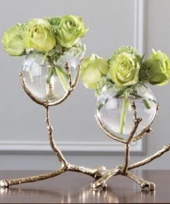 Global Views Twig 2 Vase Holder - Brass What's New