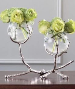 Global Views What's New Twig 2 Vase Holder - Nickel