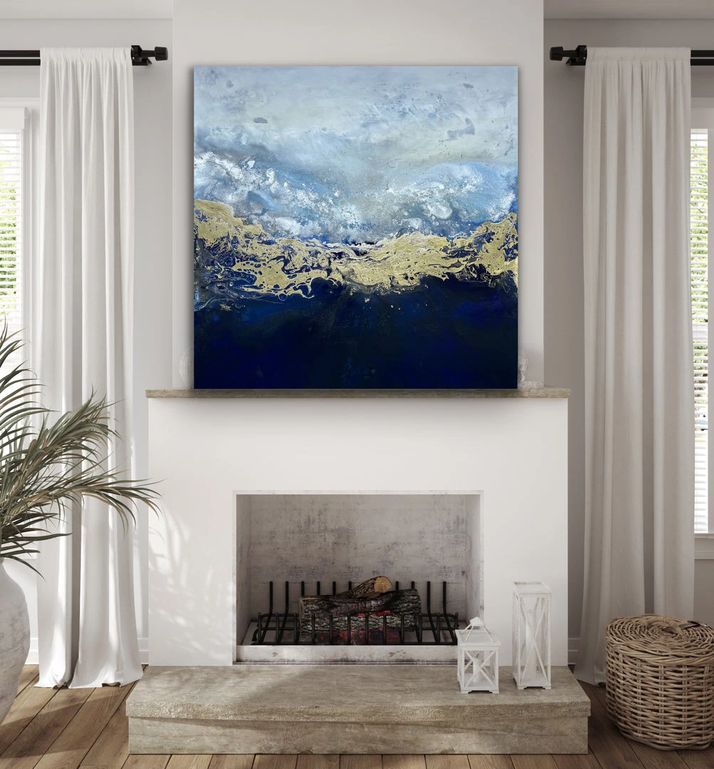 Jessica M Chaix Deep Ocean - 48” X 48” Original Art 3 Jessica M Chaix Deep Ocean - 48” X 48” Original Art