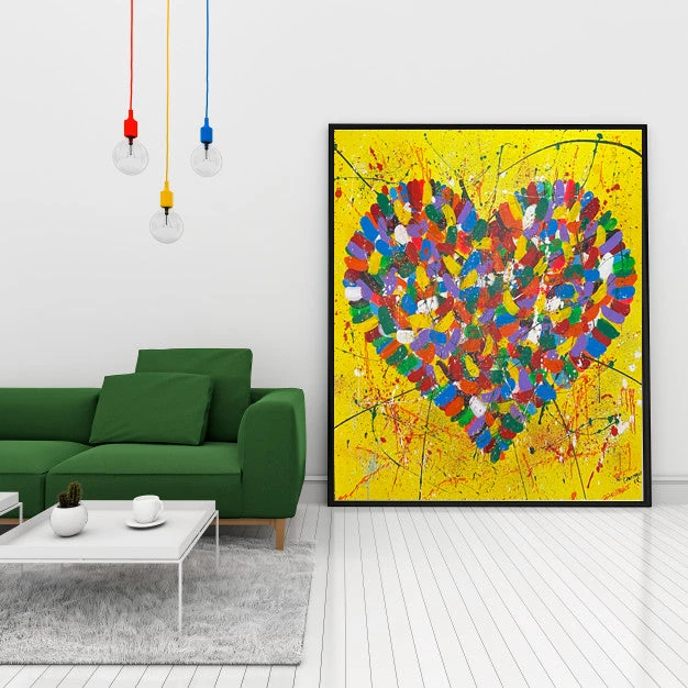 Charmain Valentine Rule A Splash Of My Heart - 48"W X 48"H 1 Charmain Valentine Rule A Splash Of My Heart - 48"W X 48"H