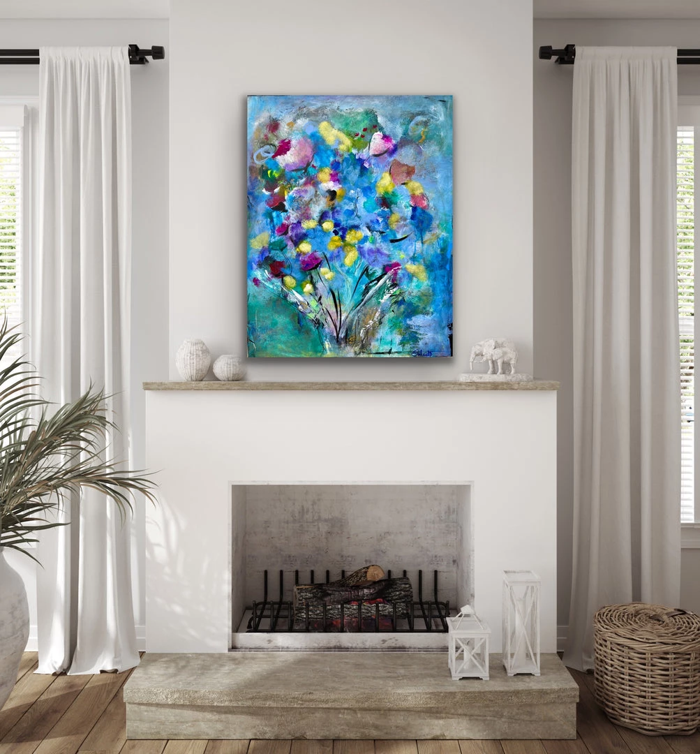 Mike Salcido Bloom Burst - 24”W X 30”H Original Art 1 Mike Salcido Bloom Burst - 24”W X 30”H Original Art