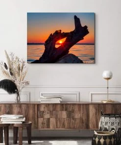 David Chalker Driftwood Sunrise - 40"W X 30"H Original Art
