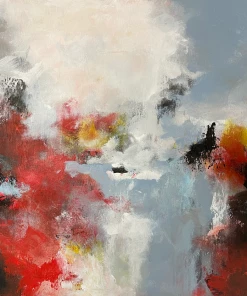 Mike Salcido Crimson Rhapsody - 18”W X 24”H Original Art