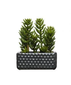 Lux Art Silks Accessories Succulent In Small Honeycomb Planter
