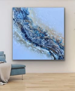 Jessica M Chaix Blue Cascade - 48” X 48” (SOLD)