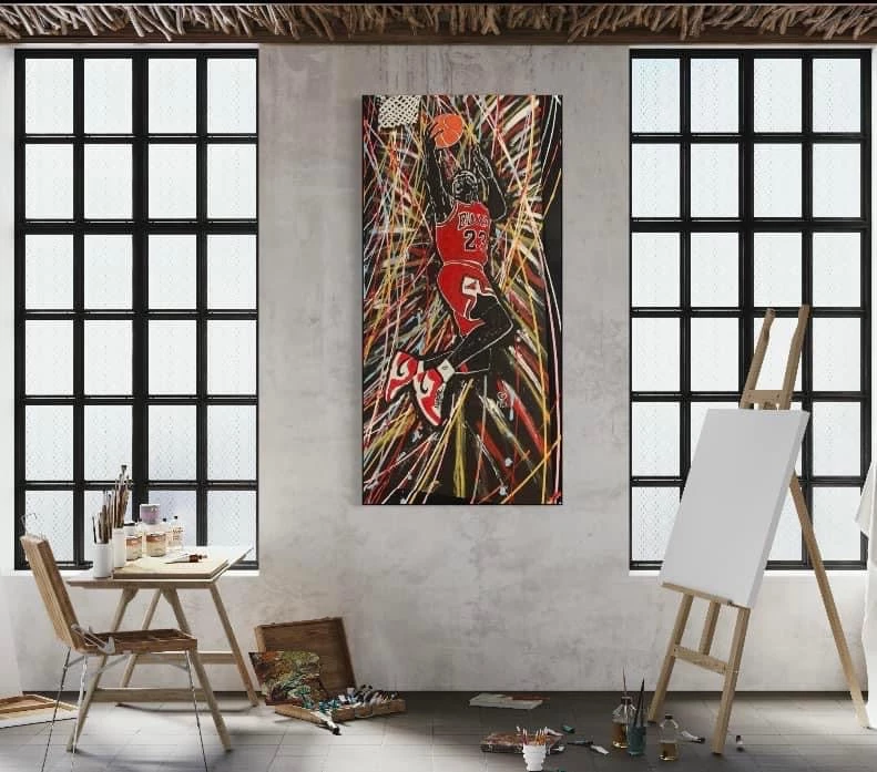 Gabino Martinez Michael Jordan - 26”W X 52”H 1 Gabino Martinez Michael Jordan - 26”W X 52”H