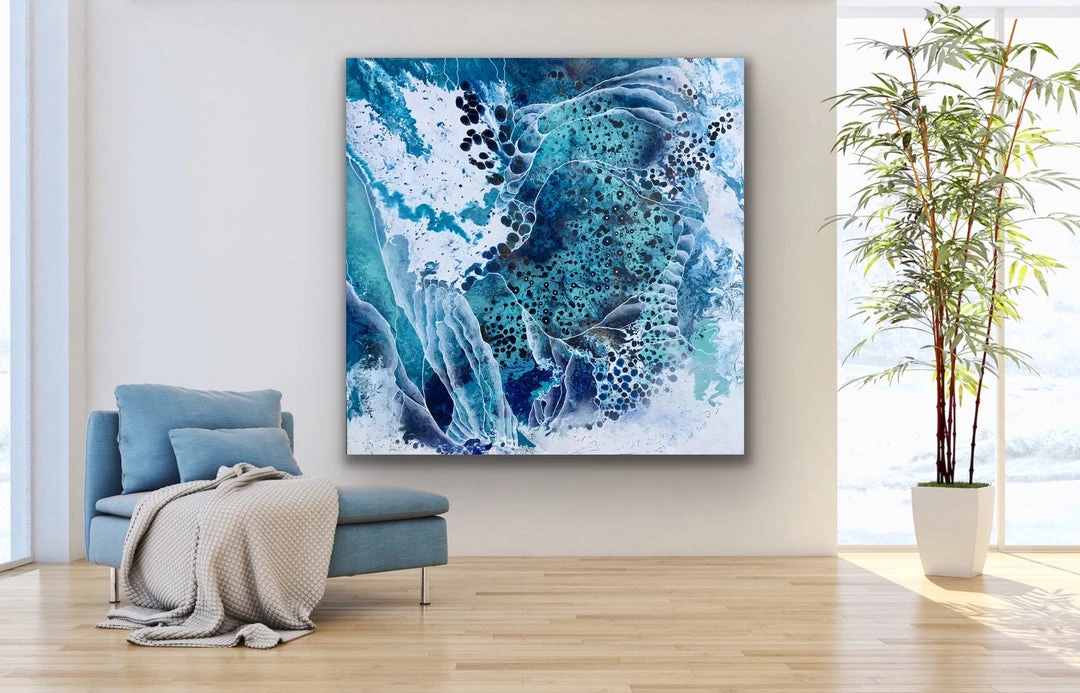 Jessica M Chaix Original Art Jellyfish - 48” X 48” 1 Jessica M Chaix Original Art Jellyfish - 48” X 48”
