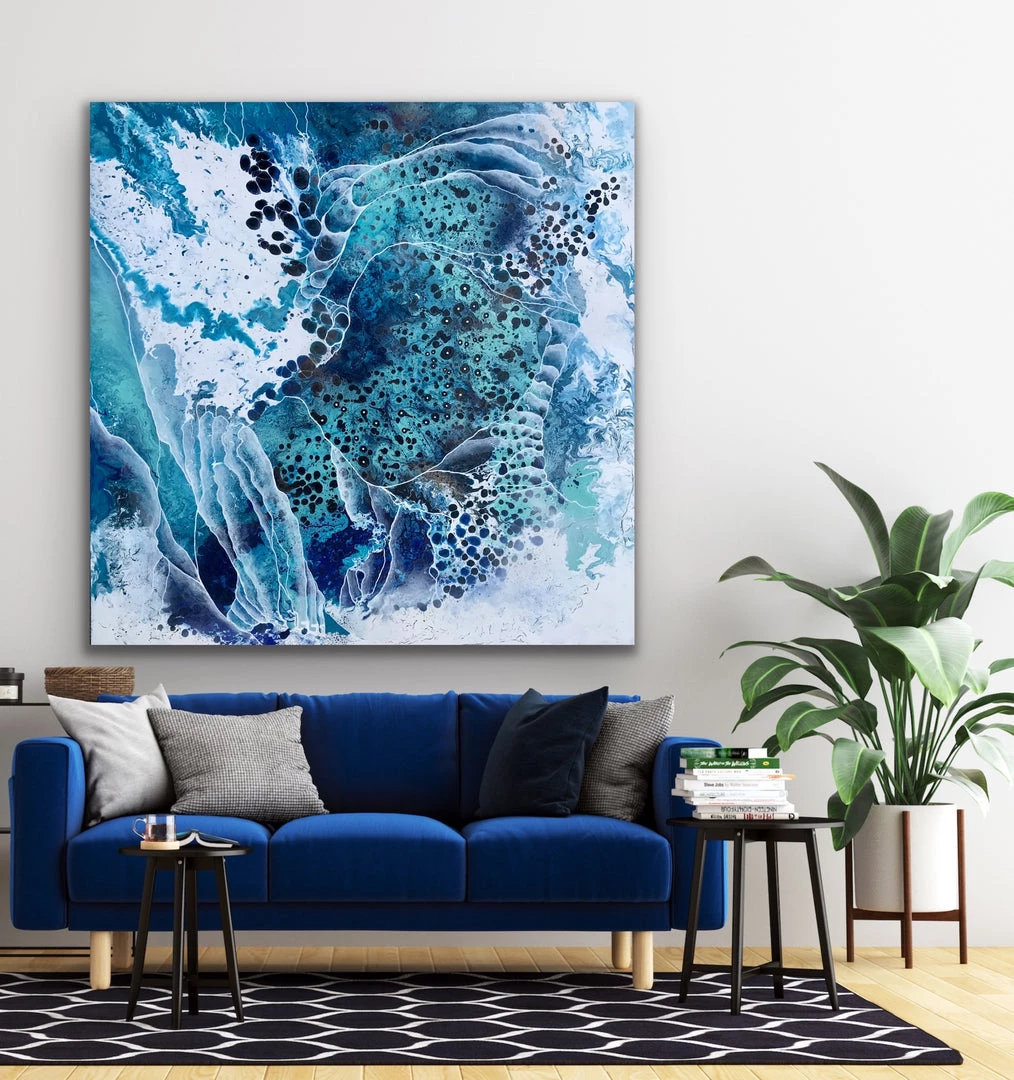 Jessica M Chaix Original Art Jellyfish - 48” X 48” 2 Jessica M Chaix Original Art Jellyfish - 48” X 48”