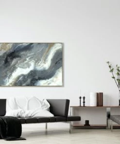 LeftBank Art Abstract Art Marble Flow II - Hand Embellishment Finish