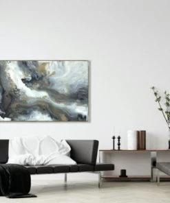 LeftBank Art Abstract Art Marble Flow I - Hand Embellishment Finish