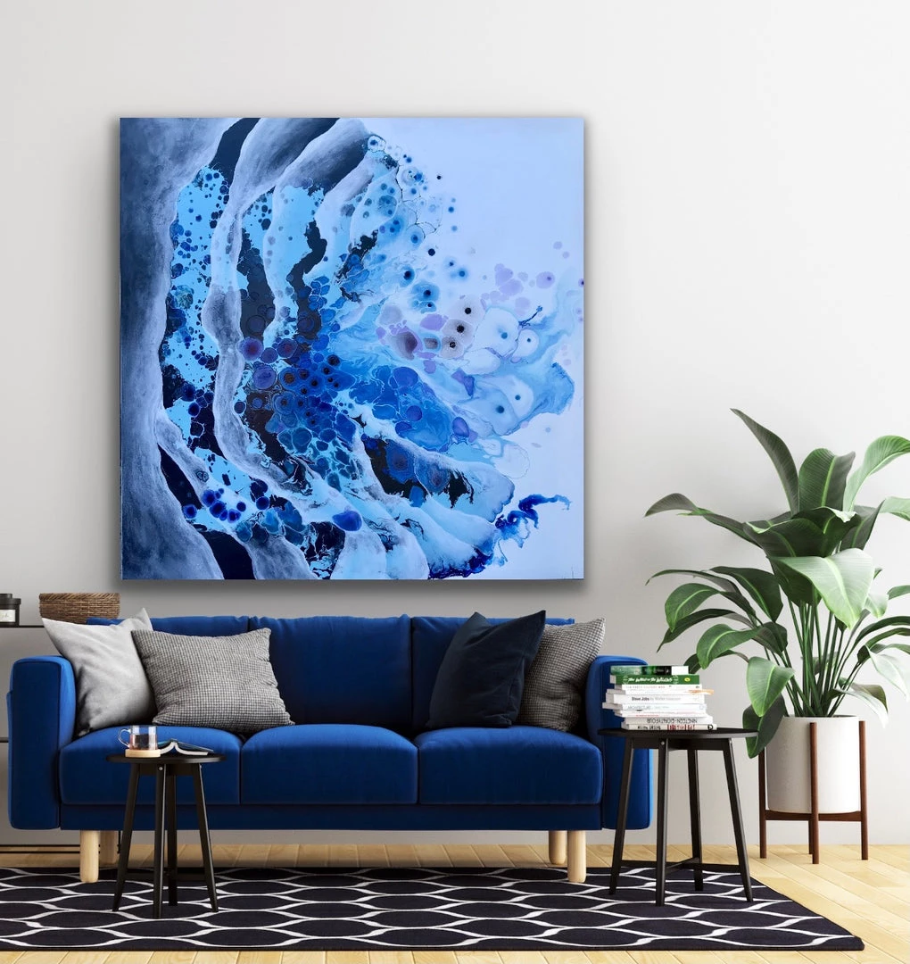 Jessica M Chaix Mermaid VI - 48”W X 48”H Original Art 1 Jessica M Chaix Mermaid VI - 48”W X 48”H Original Art