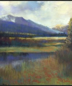 LeftBank Art Mountain Valley Wildflowers Abstract Art