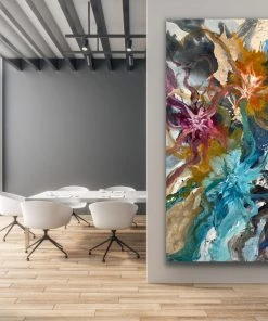 Jessica M Chaix Mystic Flowers - 48”W X 60”H