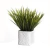 Lux Art Silks Grass/White Ceramic - Small