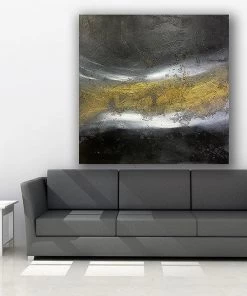 Charmain Valentine Rule Original Art Planted On A Path Of Gold - 48"W X 48"H