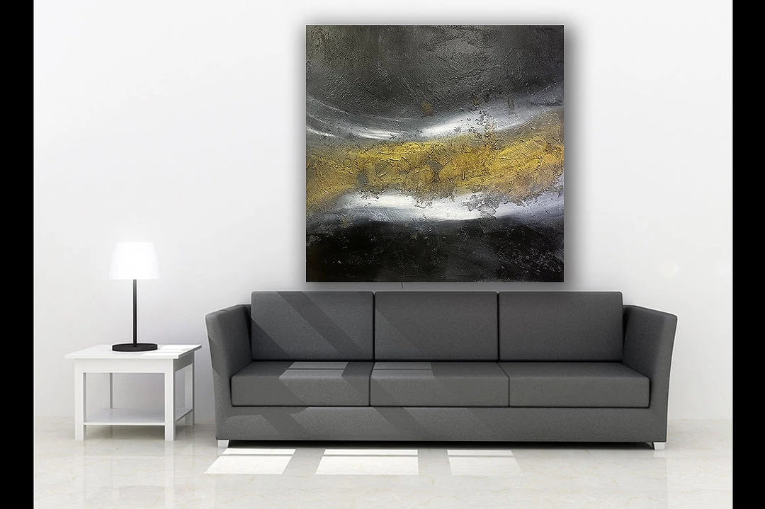 Charmain Valentine Rule Original Art Planted On A Path Of Gold - 48"W X 48"H 1 Charmain Valentine Rule Original Art Planted On A Path Of Gold - 48"W X 48"H