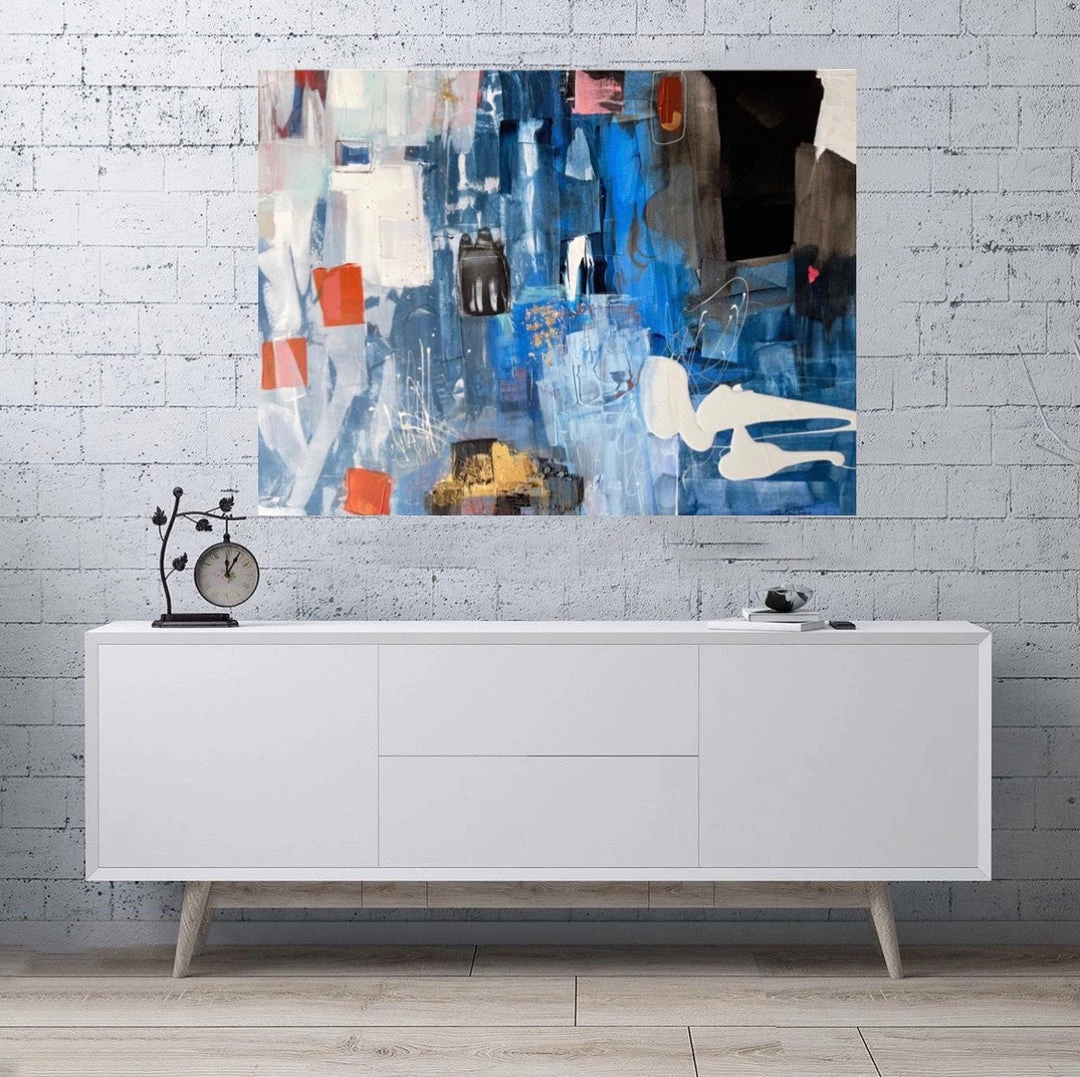 Robin Pedrero Original Art Push - 48W X 36"H 1 Robin Pedrero Original Art Push - 48W X 36"H