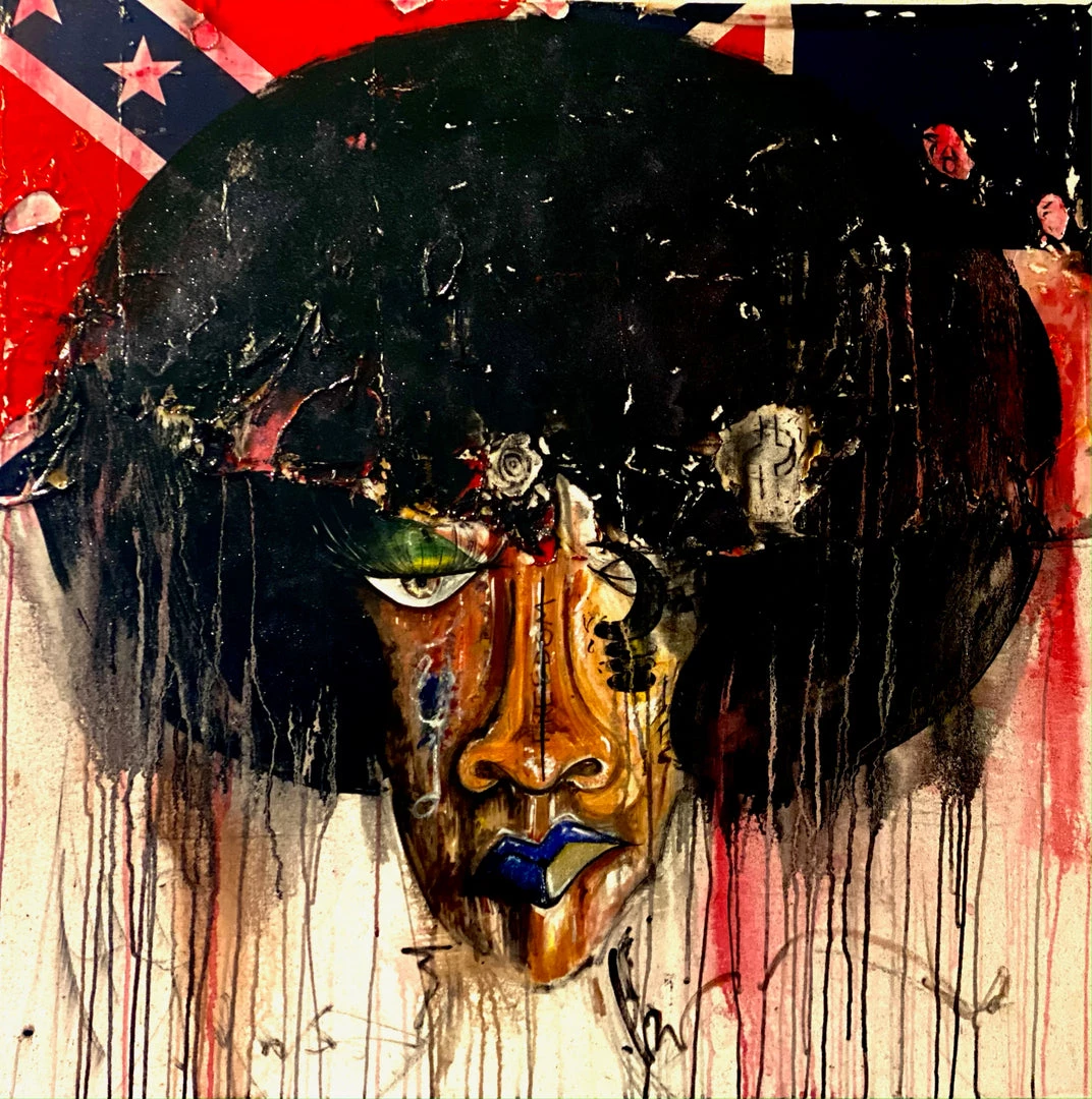 Sontonya Necheal Warrior - 36"W X 36"H Original Art 1 Sontonya Necheal Warrior - 36"W X 36"H Original Art