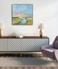 LeftBank Art Abstract Art Sunset On Asley Creek